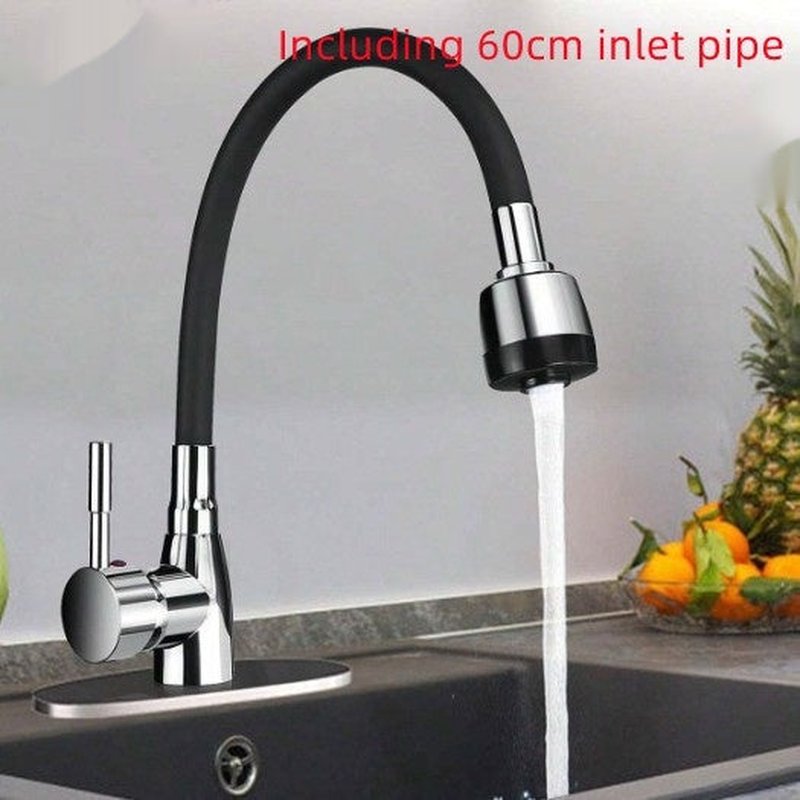 360-Degree Rotating Kitchen Sink Faucet Hot Cold Mixer Tap with Flexible Spout