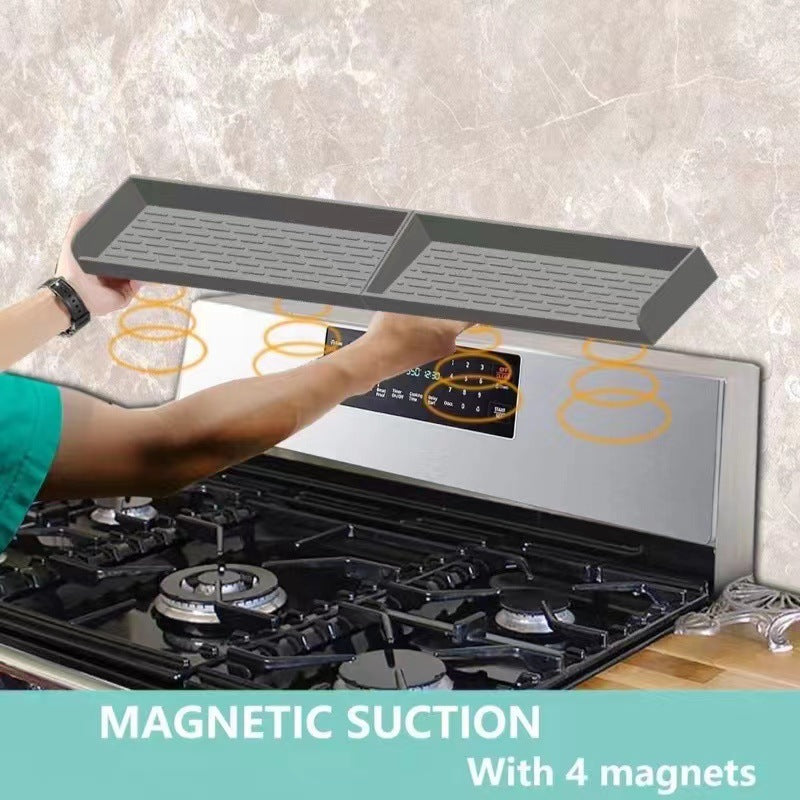 Magnetic Silicone Oven Shelf - Foldable, Removable, Kitchen Storage Organizer