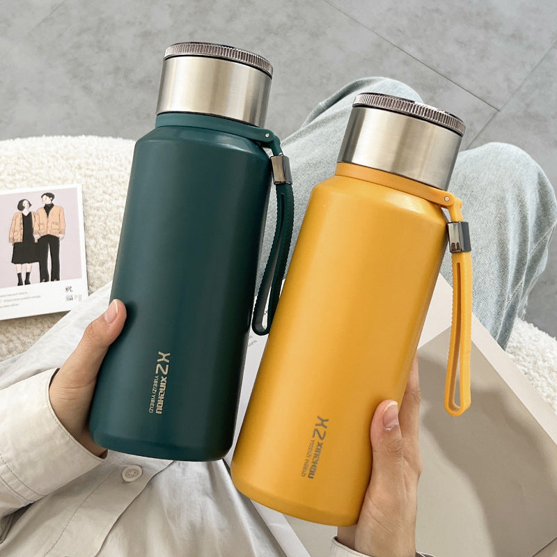 Portable Tea Separation Water Cup with Strainer - Large Capacity Stainless Steel