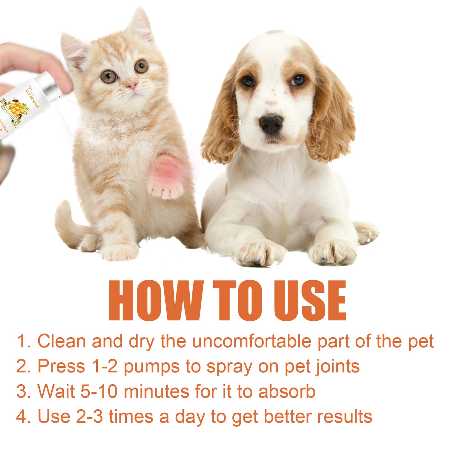 Pet Joint Support Spray for Dogs & Cats - Natural Relief & Mobility Aid