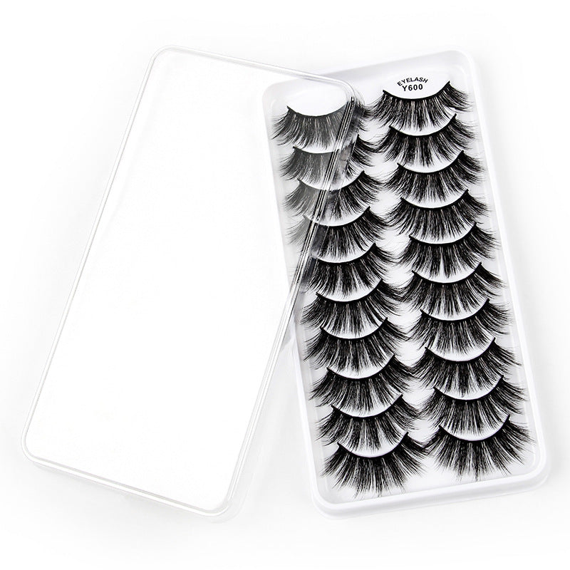 3D Imitation Mink False Eyelashes Natural Length - Pack of 10 Pairs