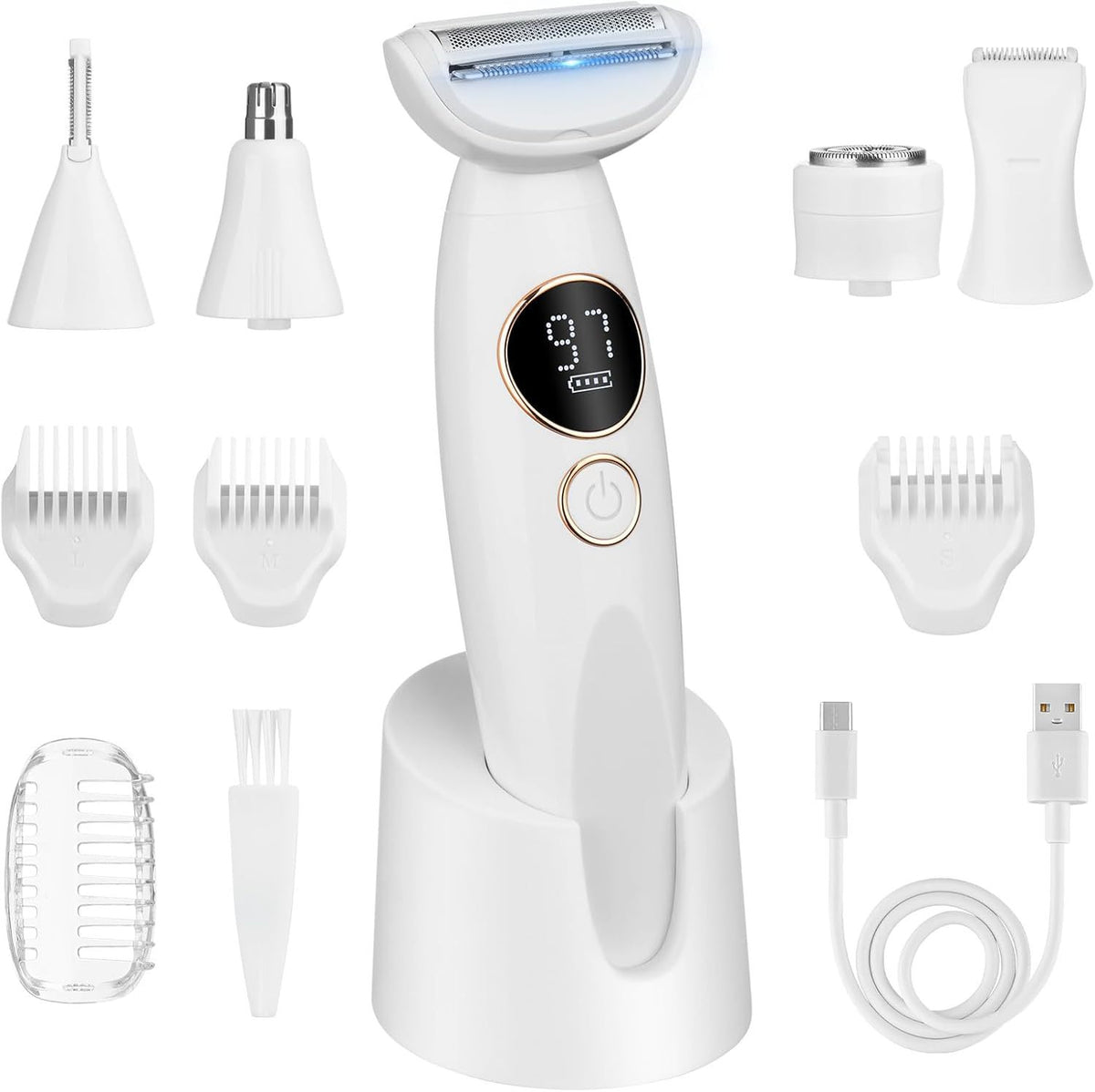 4-in-1 Electric Shaver & Body Hair Trimmer for Women