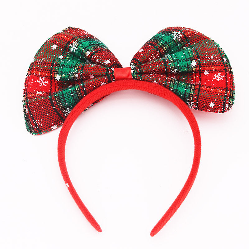 Children's Plaid Knot Headband - Red, Green & Dark Green Variants