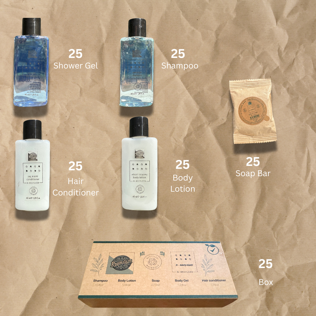 125-Piece Eco-Friendly Hotel Toiletries Set - Sustainable Bath Amenities