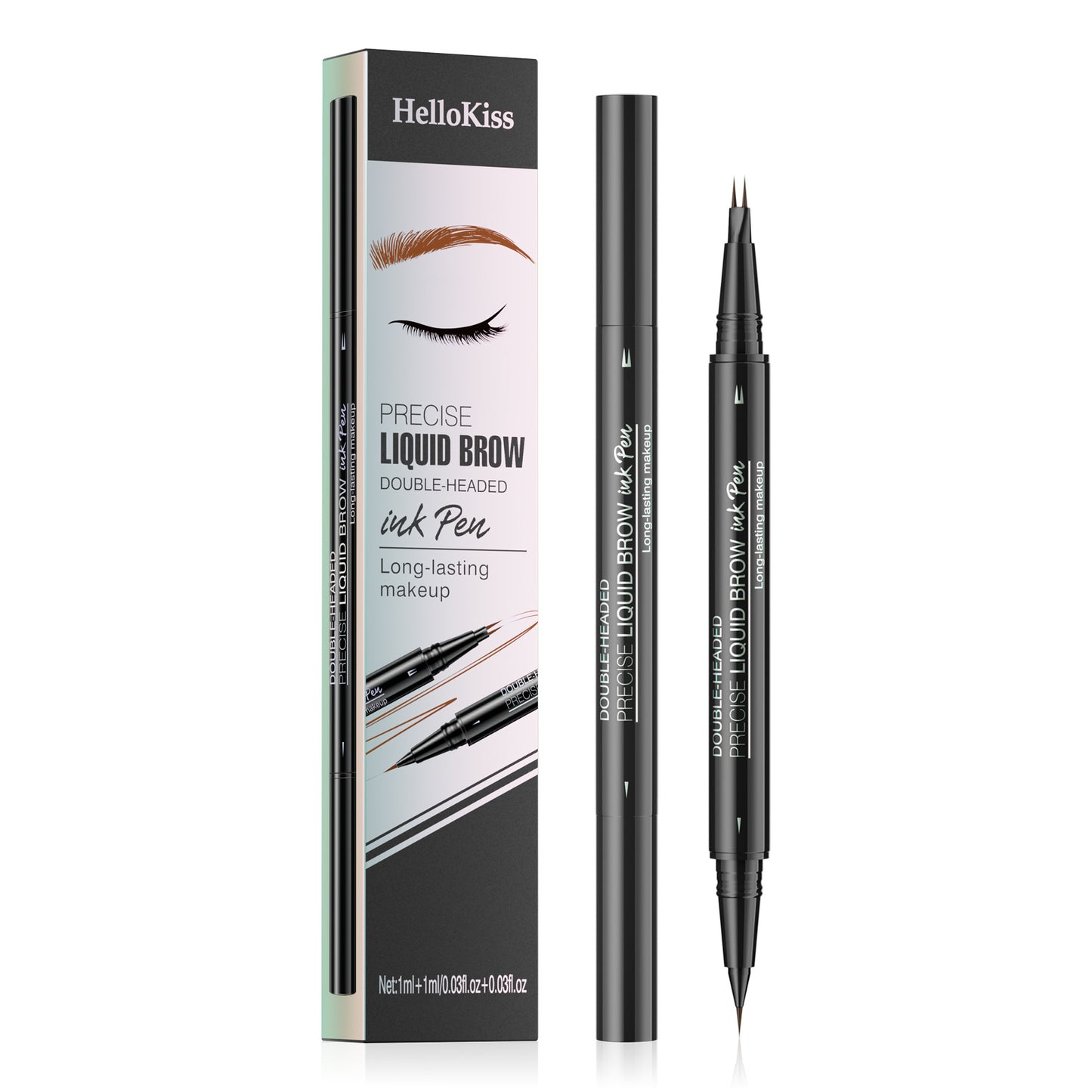 Waterproof Double-Head Eyebrow Pencil 2-in-1 Liquid & Powder Makeup Set