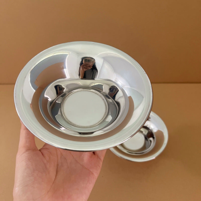 Stainless Steel Salad Bowl Ice Cream Cup Set - Modern Kitchen Storage