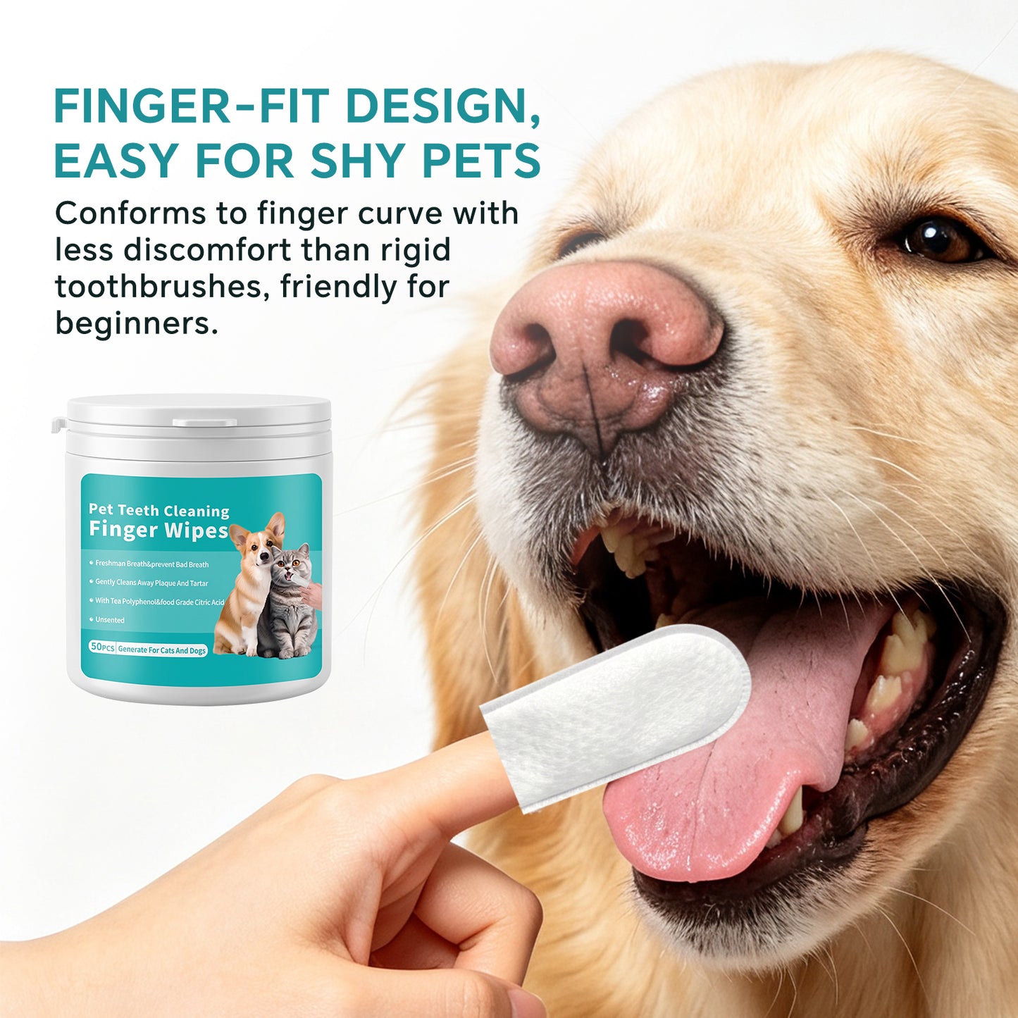 Pet Tooth Cleaning Wet Wipes - 50 Pieces, Self Pickup, Multiple Specifications
