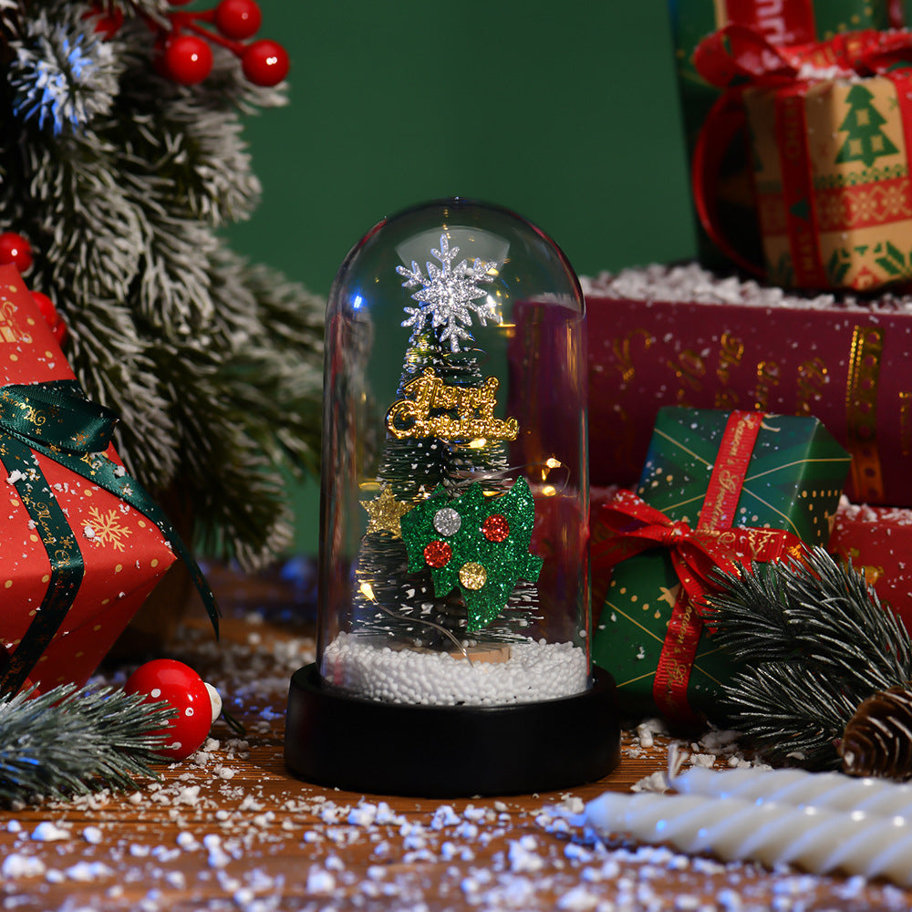 LED Christmas Tree Light Decor Glass Lampshade Ornaments for Holiday Home