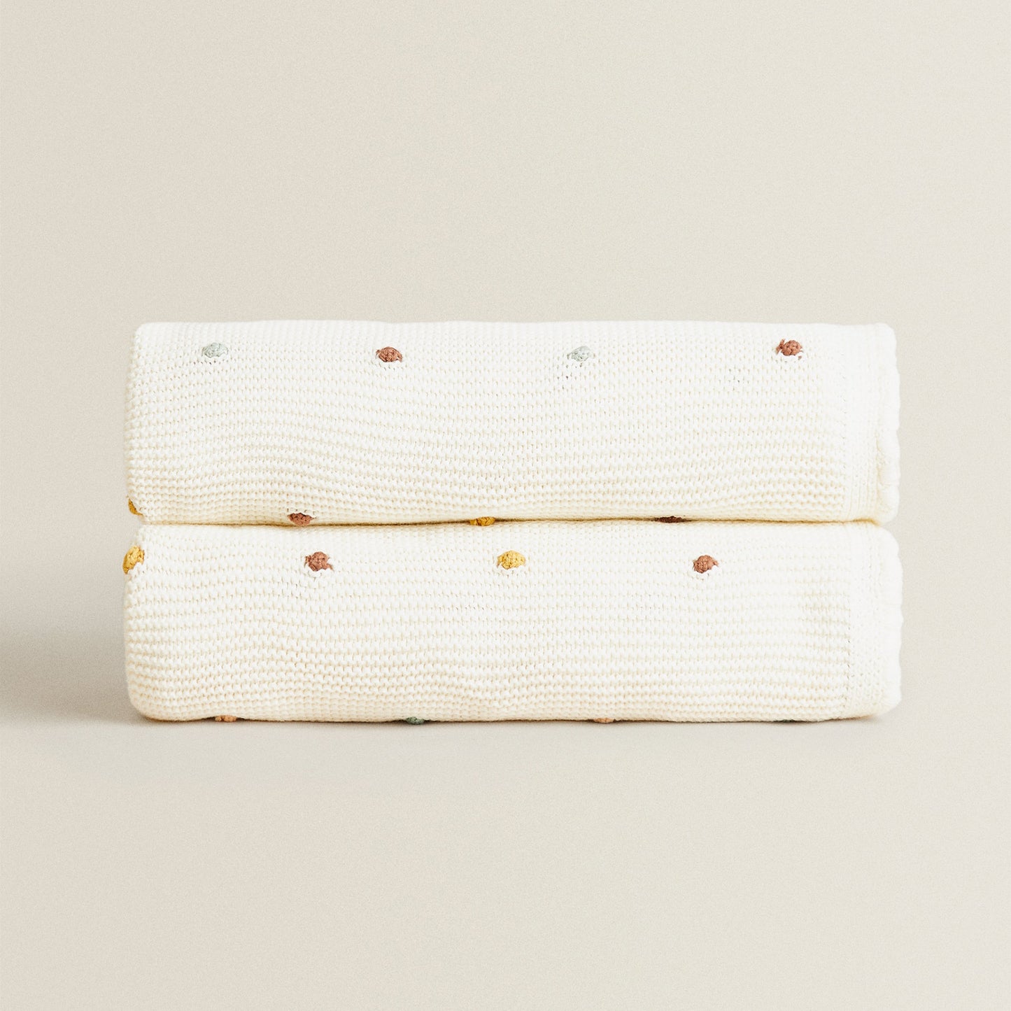 Cotton Edge Nap Air Conditioning Blanket - Speckled Off White 70x100cm