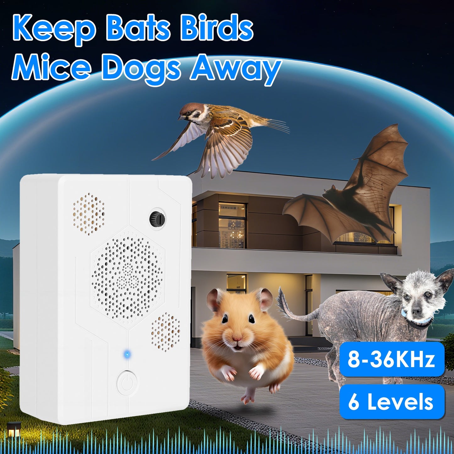 Rechargeable Ultrasonic Bat Repellent Device - 2 Pack