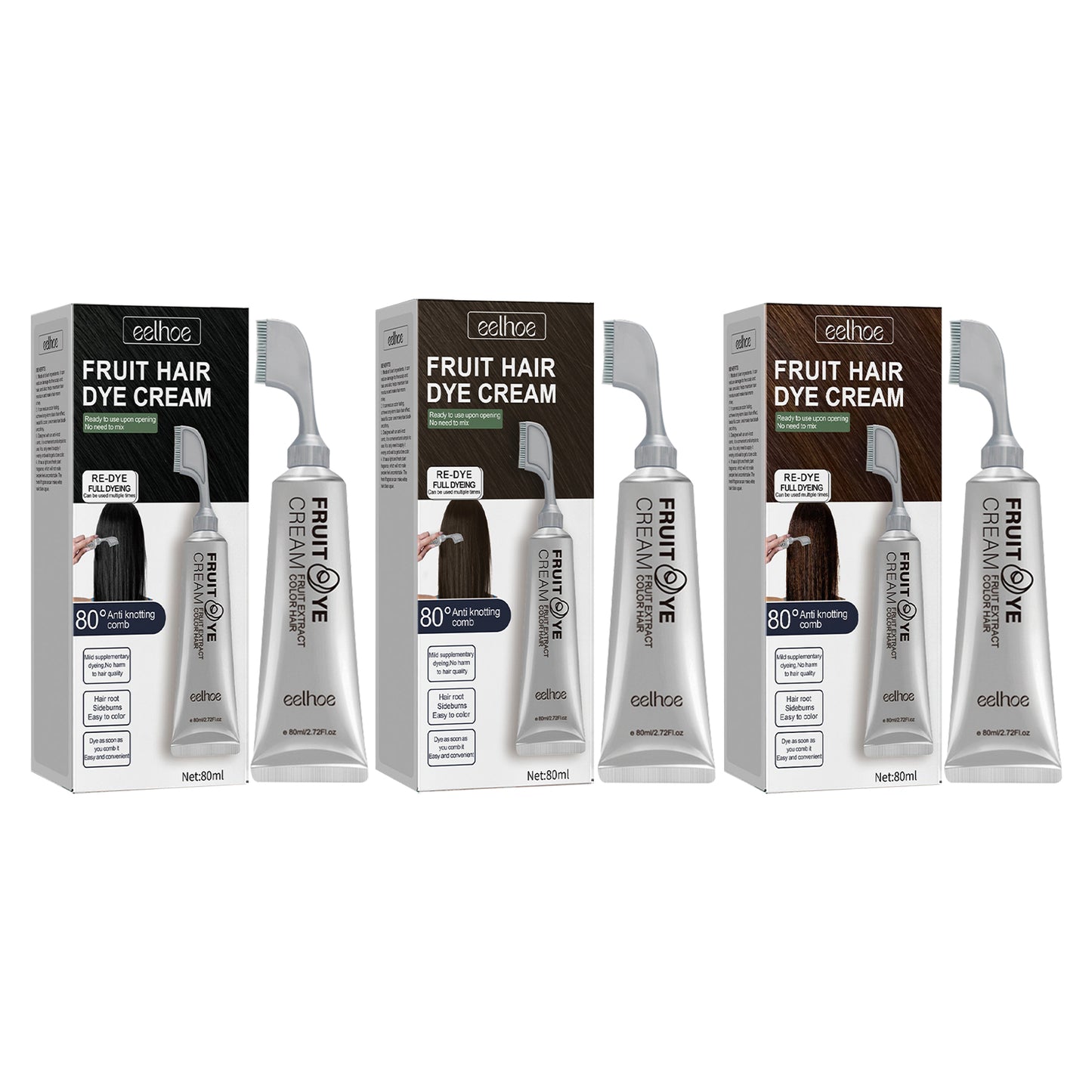 Gentle Fruit & Vegetable Hair Dye Cream - Long-Lasting Color Treatment