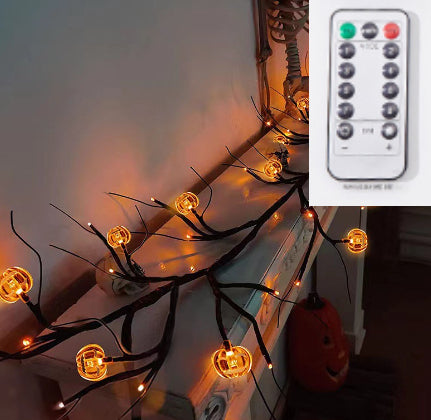 Halloween Rattan LED Tree Lights - Artificial Vines & Decorative Lighting