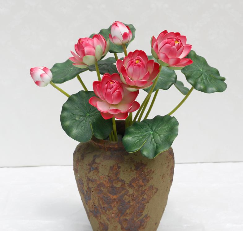 Artificial Lotus Water Lily Flower Decor - Small Silk Flower for Garden & Home