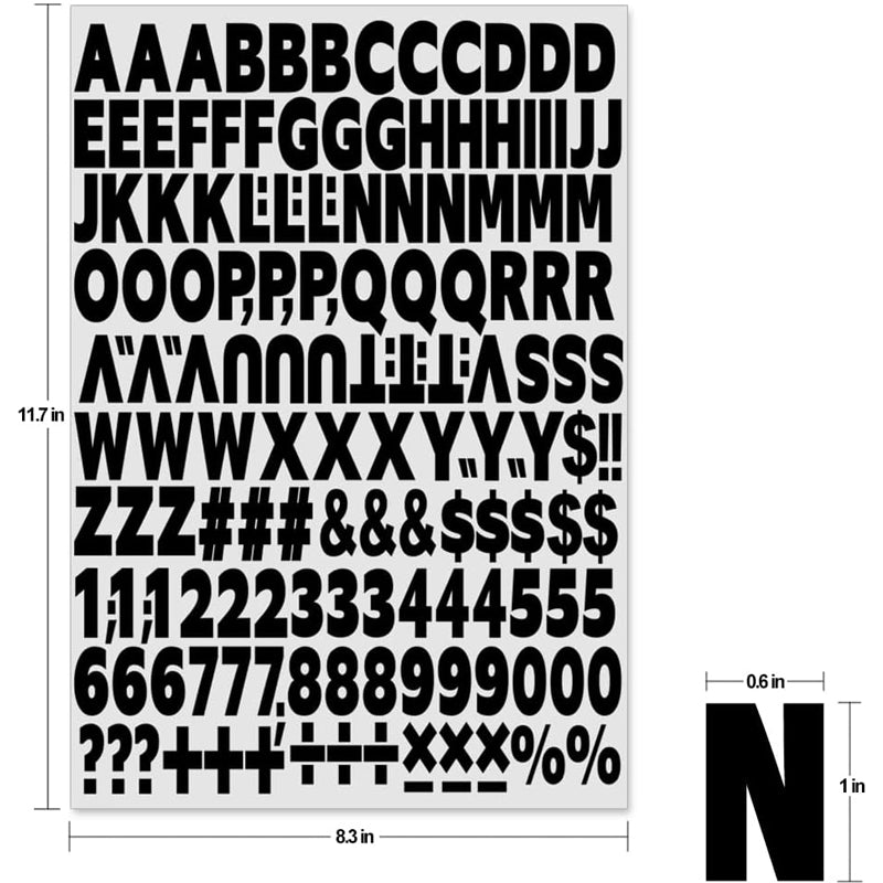 1680pcs Iron-On Heat Transfer Letters & Numbers for DIY Crafts