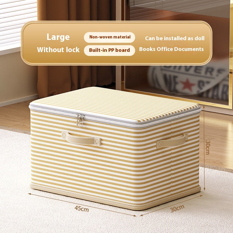 Large Lockable Clothes Storage Box with Handles for Home Organization