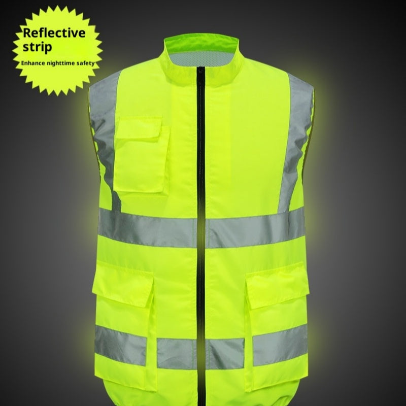 Cooling Reflective Vest with Air-Conditioning Fan for Adults