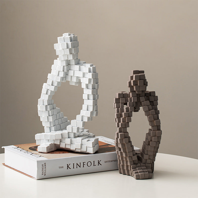 Modern Abstract Art Ornament for Home Decor - Resin Desktop Sculpture