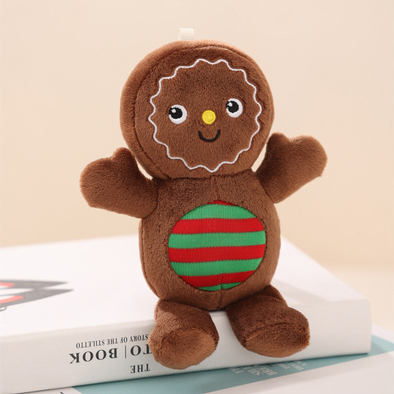 Christmas Gingerbread Man Pillow Set - Holiday Tree Cushion & Decor