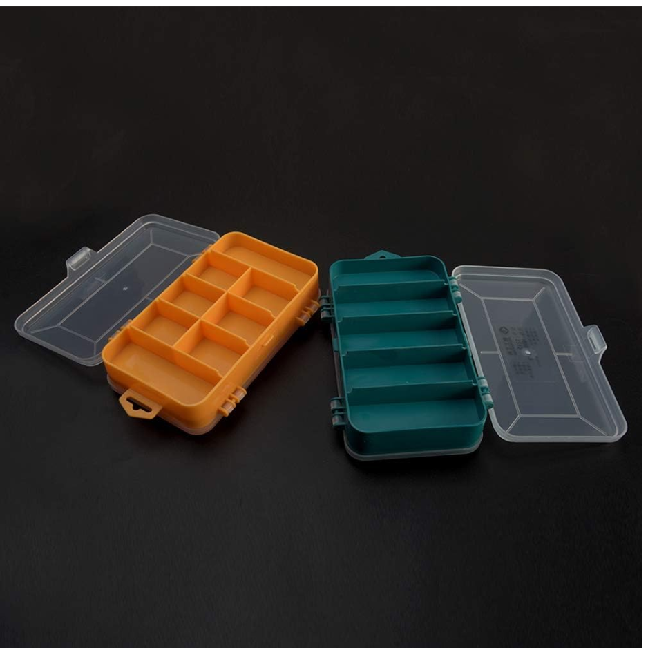 Double-Sided Screw Organizer Box - 13 Grid Hardware Storage Case - Yellow