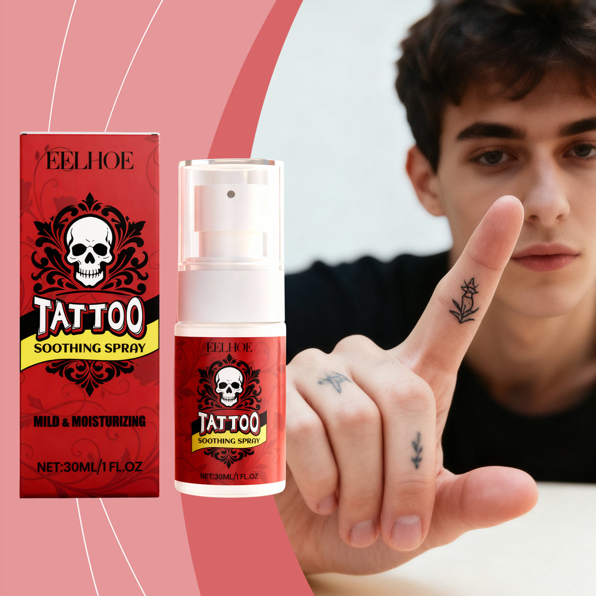Tattoo Soothing Spray 30ml - Gentle Moisturizing Skin Care for Tattooed Skin