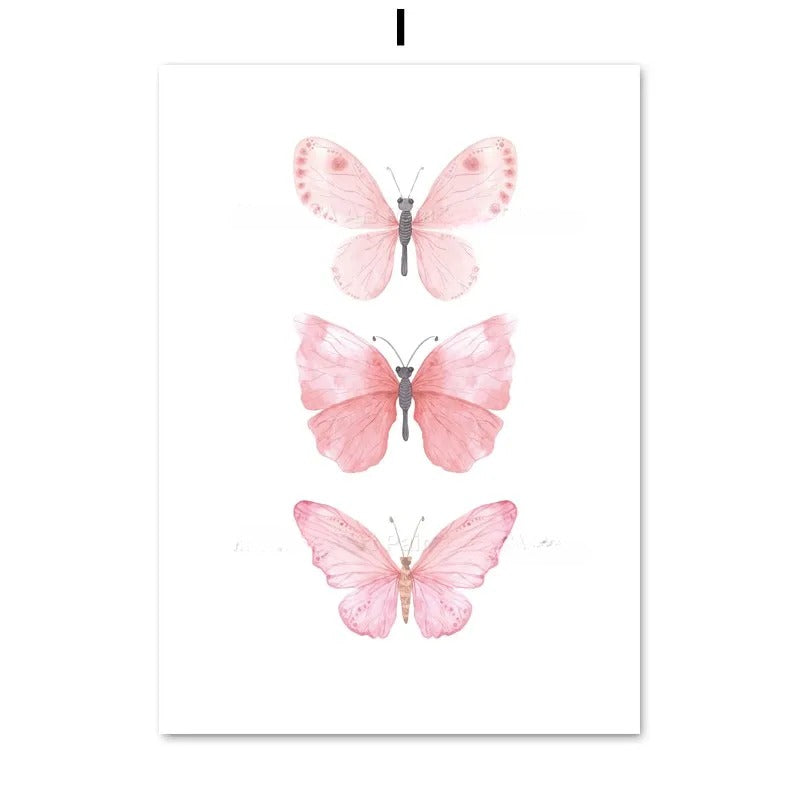 Children's Ballet Alphanumeric Canvas Wall Art - Frameless Nordic Style for Kids Room