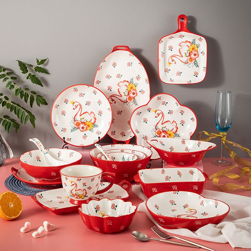 Ceramic Tableware Set Household Porcelain Dish and Bowl Collection