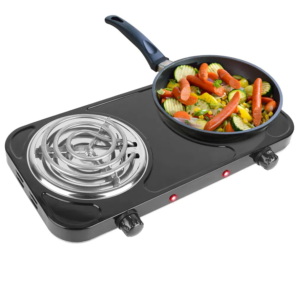 2000W Portable Double Burner Electric Hot Plate Stove for Kitchen & RV