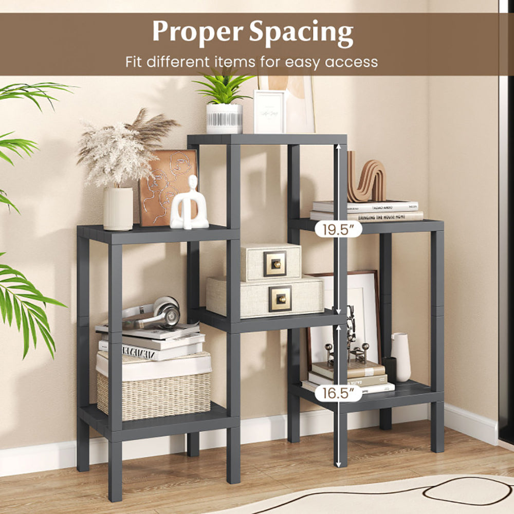 6 Tier Plastic Modular Storage Shelves For Living Room And Kitchen