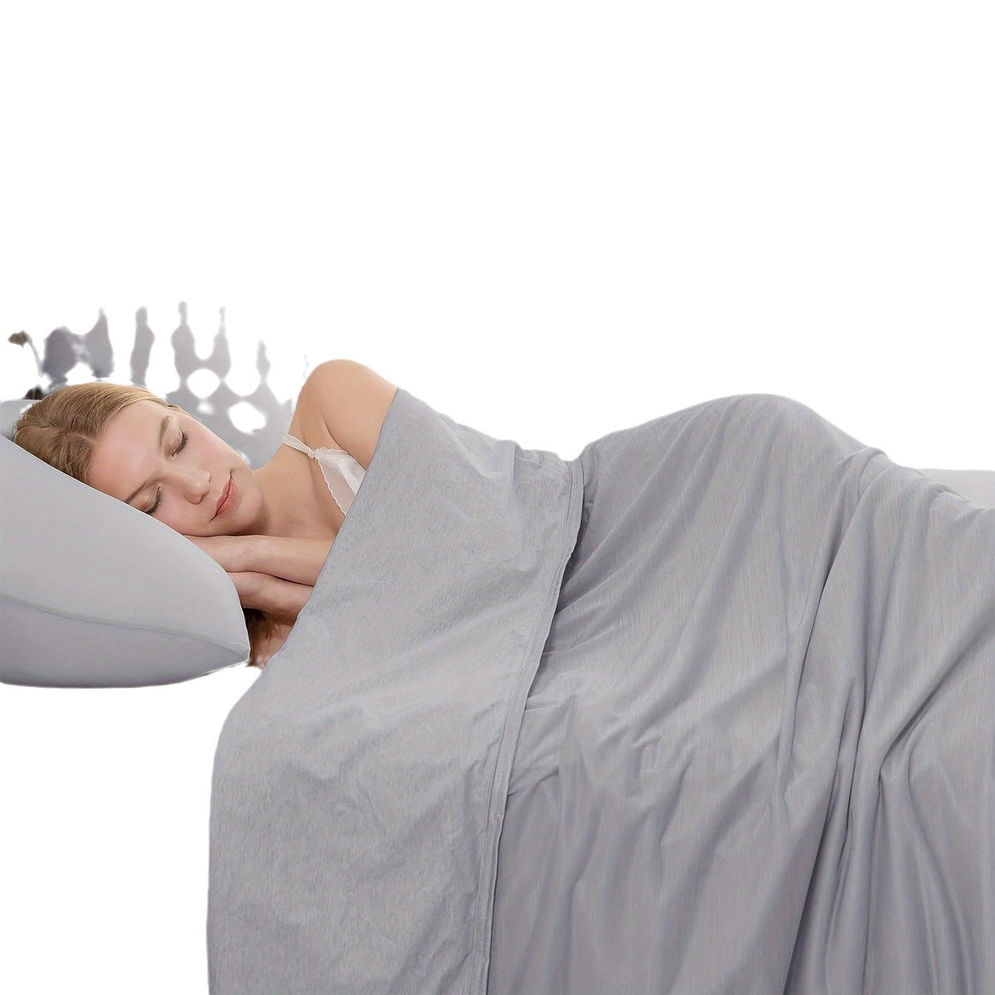 Silk Summer Quilt Nap Blanket - Light & Dark Gray, Blue Variants, Soft Bedding