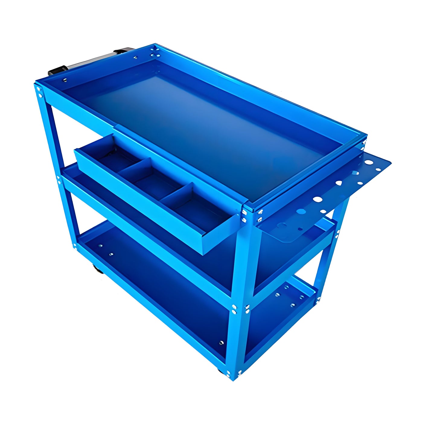 Heavy Duty Steel Rolling Tool Cart with Lockable Wheels - Workshop & Garage Organizer