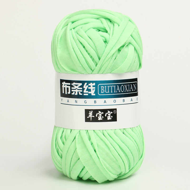 DIY Wool Woven Bag Material Kit - Coarse Wool Ball & Cloth Strips, Multiple Colors