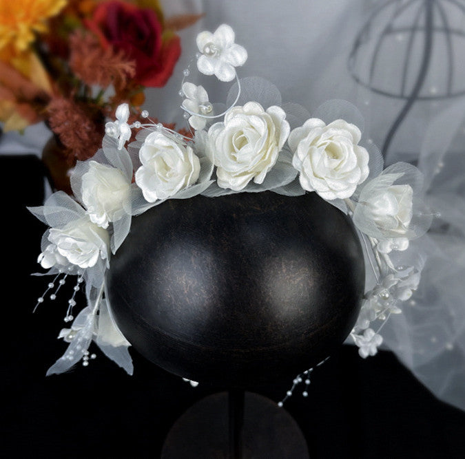Bridal Flower Headband - Handmade Fairy Flower Hair Accessory for Weddings