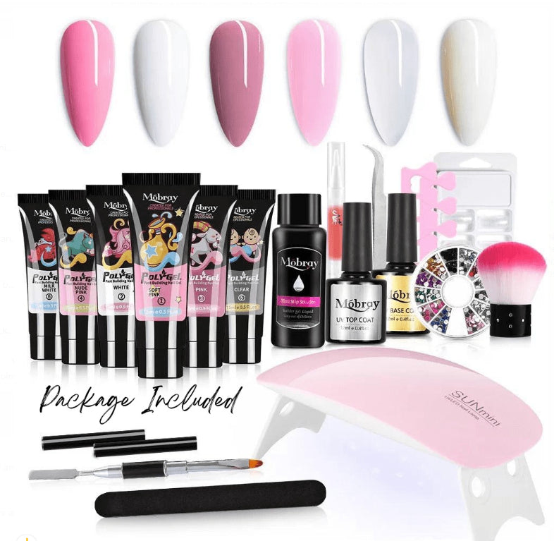Nail Crystal Extension Gel Set for Nail Art & Care - CJ