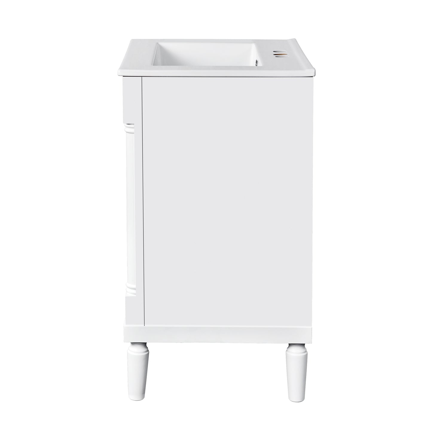 24-Inch Modern Bathroom Vanity with Ceramic Sink & Storage Cabinet