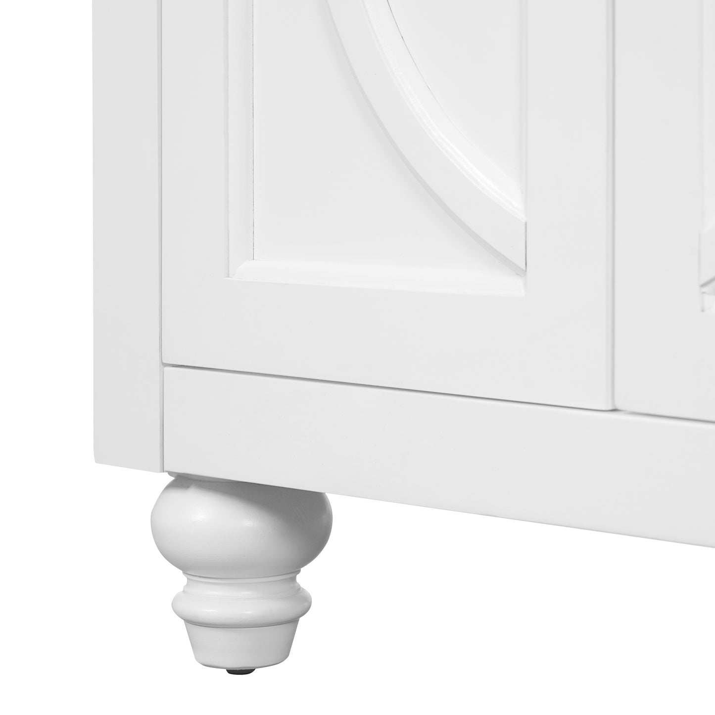 Modern 24" Bathroom Vanity with Ornate Design & Soft-Close Hinges - White