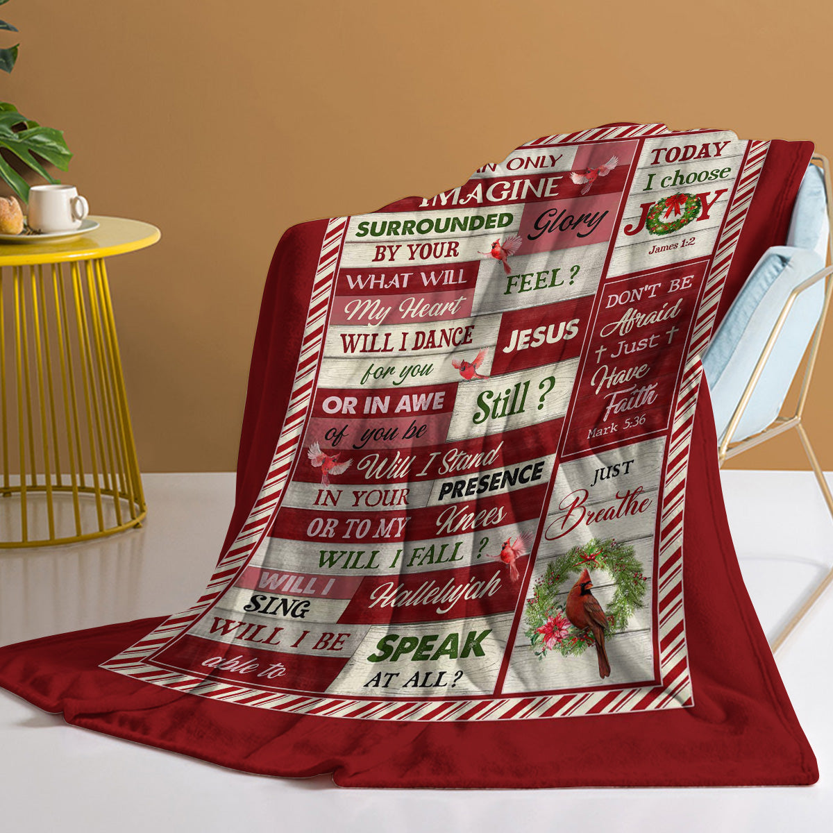 Christmas Cardinal Fleece Throw Blanket for Kids & Adults - Soft Warm Cozy Bed Couch Decor 150x200cm Red