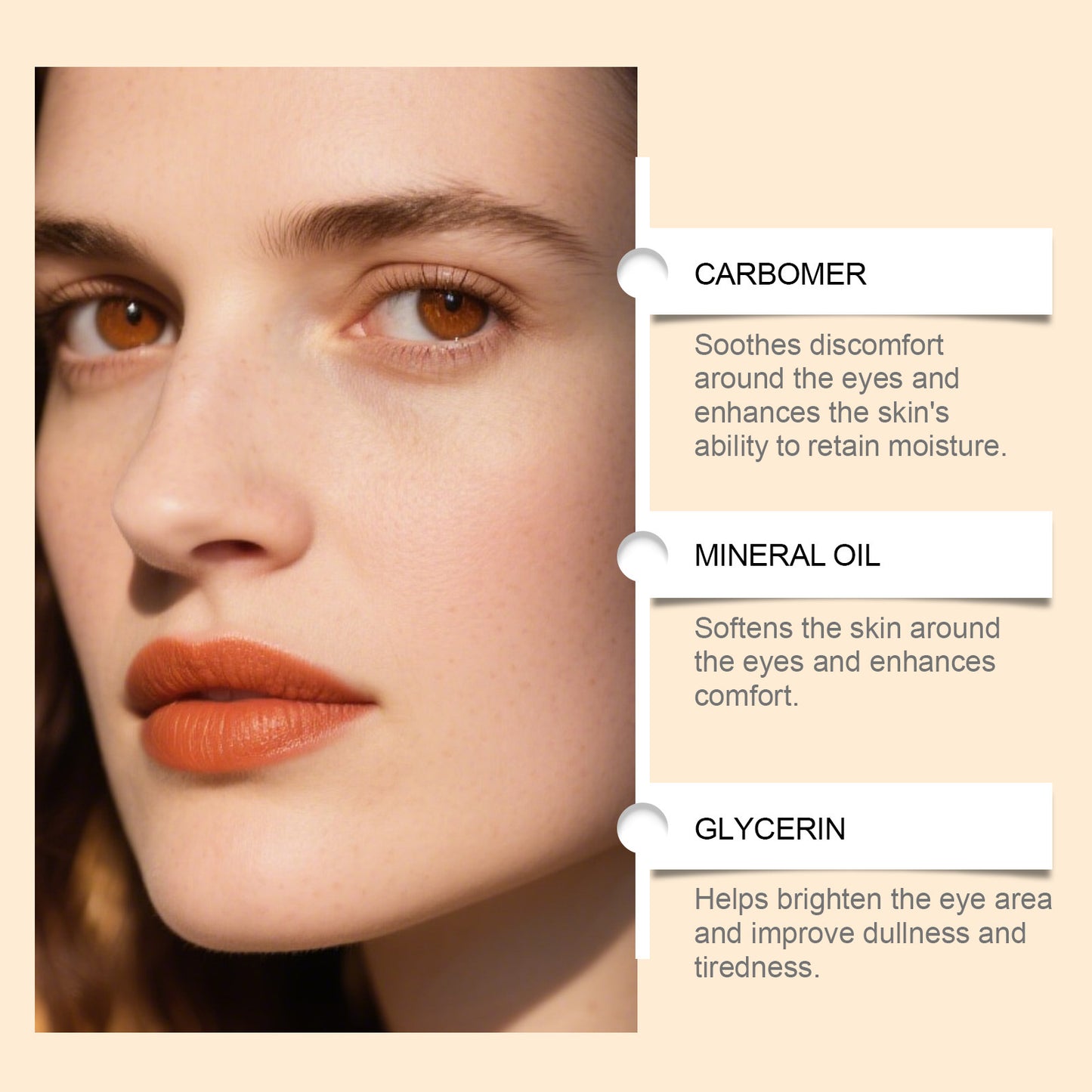 Nourishing Eye Cream - Hydrating 15g Moisturizer for Dark Circles & Puffiness