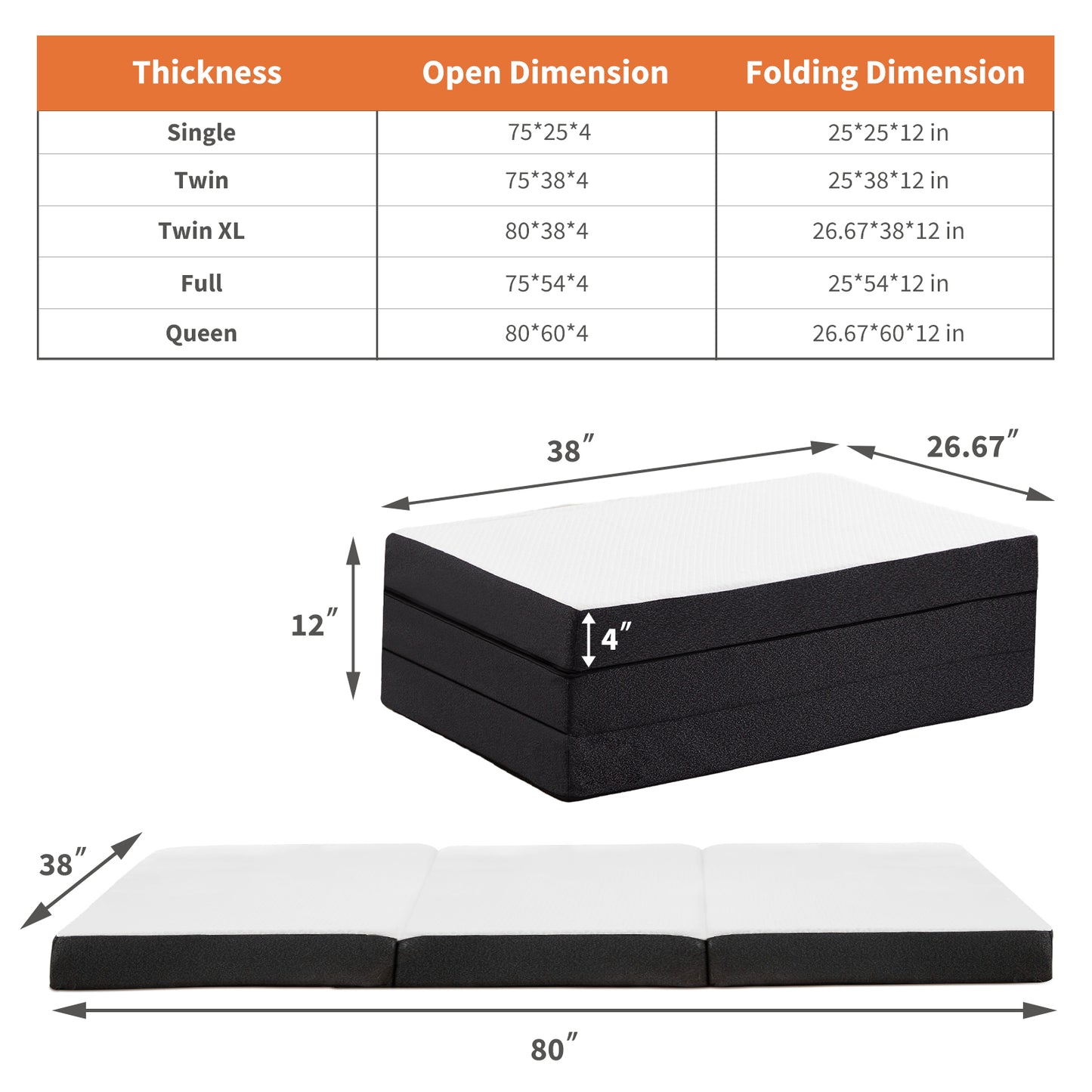 Triple Fold Pad - Comfortable Bedding Solution