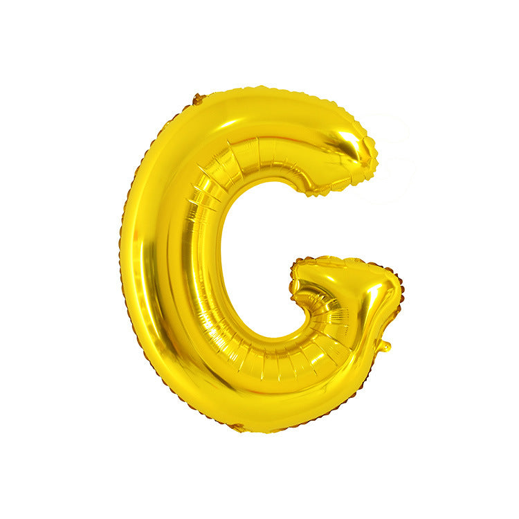 Gold Letter Balloon Set for Birthday Wedding Celebration - Aluminum Foil Party Decor