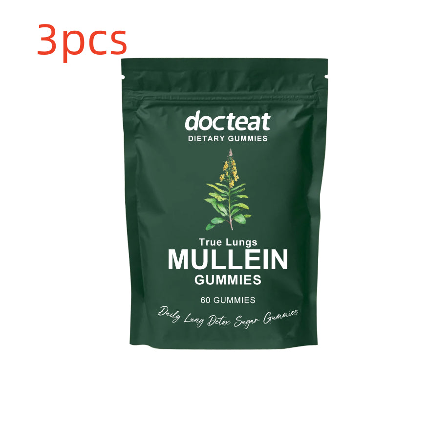 True Lungs Mullein Gummies - Herbal Respiratory Support, 60 Gummies