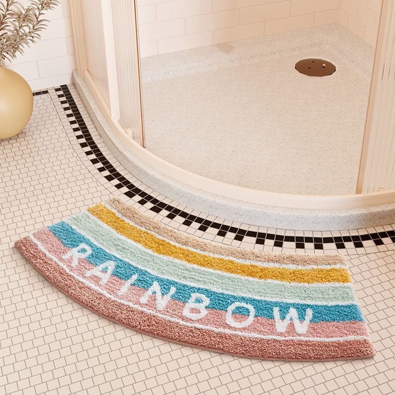 Non-slip Floor Mat Fan-Shaped Bathroom Door Mat Home Decor
