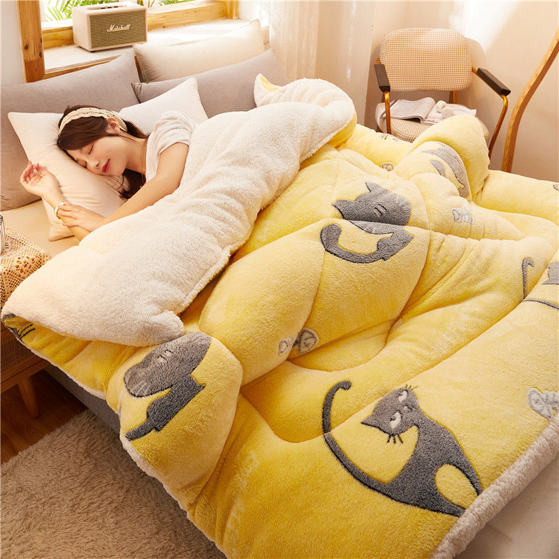 Winter Thick Quilt Set - Single, Double & King Sizes with Lamb Velvet Cover