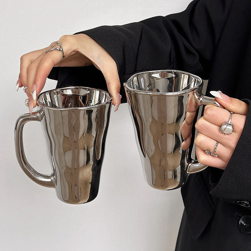 Minimalist Glass Mug 360ml - Colorful Household Drinkware Set