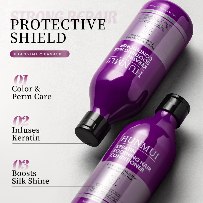 Keratin Hair Conditioner and Shampoo Set 400ml - Hair Care