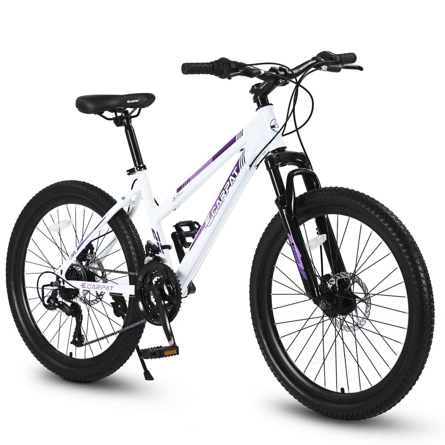 24-Inch Mountain Bike for Teenagers - Shimano 21 Speeds, Dual Disc Brakes