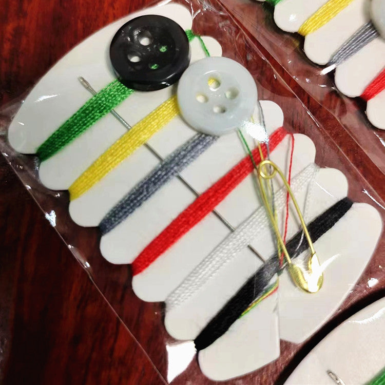 Portable Mini Sewing Kit with Colorful Thread, Household Craft Supplies