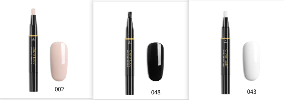 One-Step Nail Glue Pen - 3-in-1 Liquid Nail Polish & Adhesive for Manicure