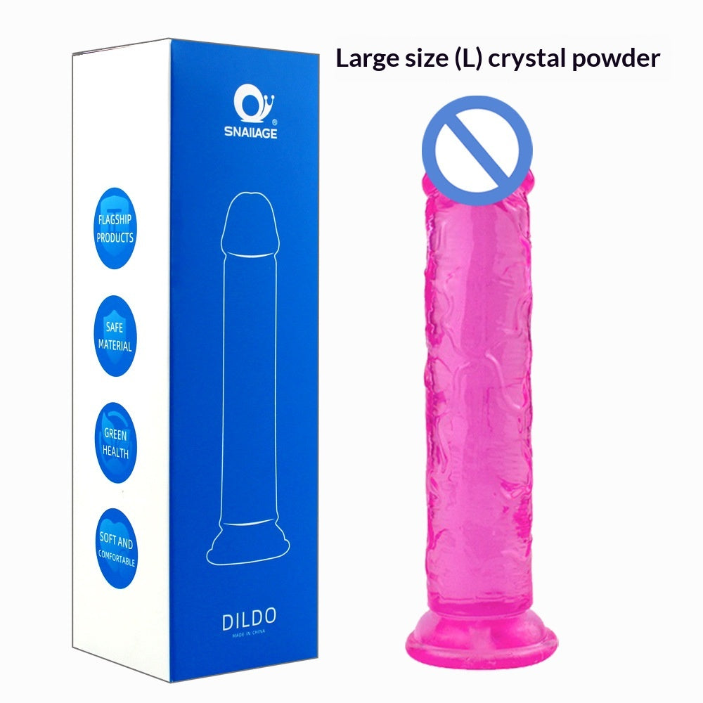 Egg-Free Crystal Clear Silicone Dildo Toy for Adult Wellness