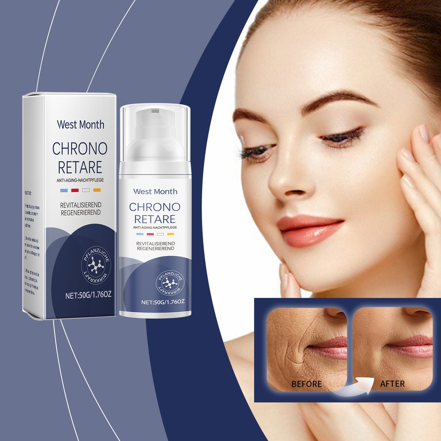 Moisturizing Firming Face Cream - Anti-Aging Hydrating Skincare - 50g