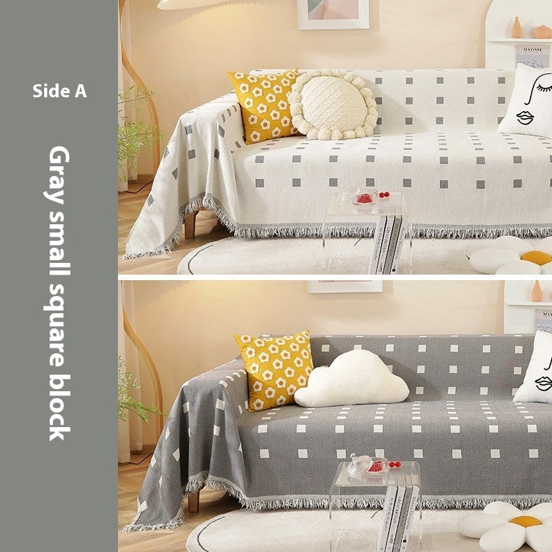 Waterproof Sofa Towel - Solid Color Couch Cover for Home & Garden